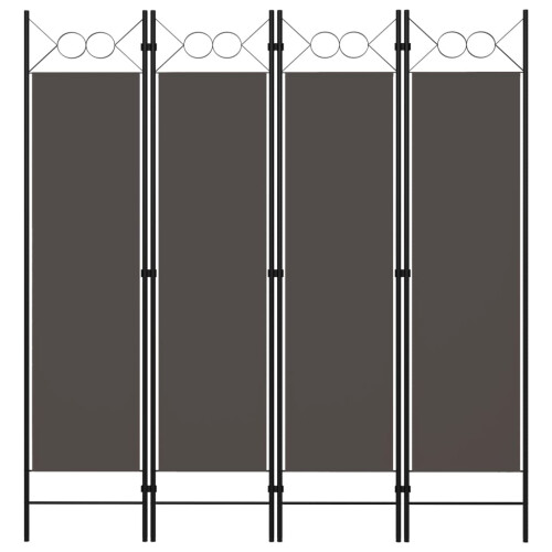 Berkfield 4-Panel Room Divider Anthracite 160x180 cm