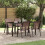 Berkfield Stackable Garden Chairs 4 pcs Brown Textilene Fabric 1
