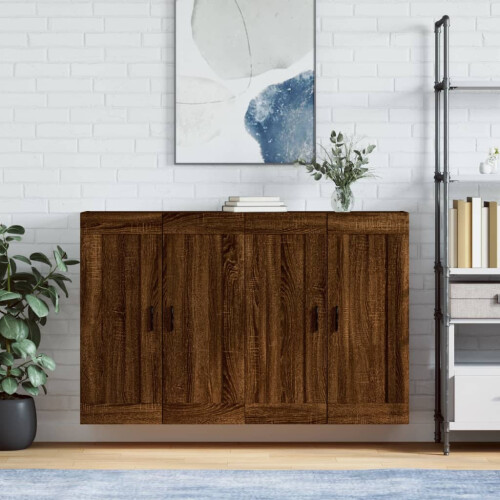 Berkfield Wall Mounted Cabinets 2 pcs Brown Oak Engineered Wood