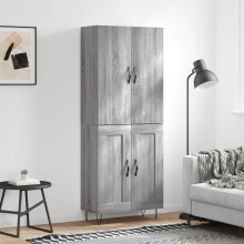 Berkfield Highboard Grey Sonoma 69.5x34x180 cm Engineered Wood
