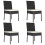 Berkfield Garden Dining Chairs 4 pcs Poly Rattan Black 1
