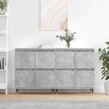Berkfield Sideboards 2 pcs Concrete Grey Engineered Wood