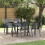 Berkfield Stackable Garden Chairs 4 pcs Grey Textilene Fabric 1
