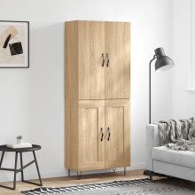 Berkfield Highboard Sonoma Oak 69.5x34x180 cm Engineered Wood