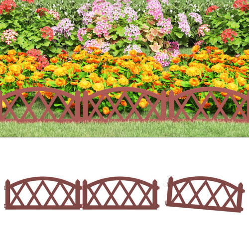 Berkfield Lawn Edgings 17 pcs Red 10 m PP