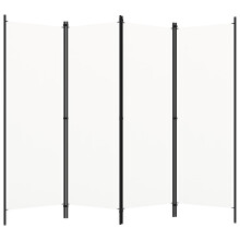 Berkfield 4-Panel Room Divider White 200x180 cm