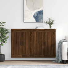 Berkfield Wall Mounted Cabinets 2 pcs Brown Oak Engineered Wood