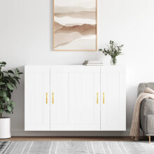 Berkfield Wall Mounted Cabinets 2 pcs White Engineered Wood
