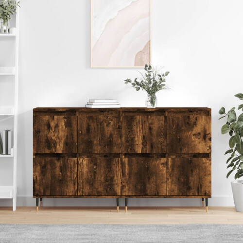 Berkfield Sideboards 2 pcs Smoked Oak Engineered Wood