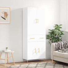 Berkfield Highboard White 69.5x34x180 cm Engineered Wood