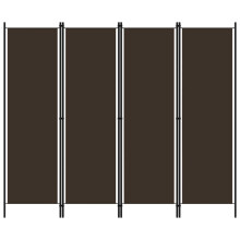Berkfield 4-Panel Room Divider Brown 200x180 cm
