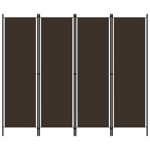 Berkfield 4-Panel Room Divider Brown 200x180 cm