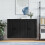 Berkfield Wall Mounted Cabinets 2 pcs Black Engineered Wood 1