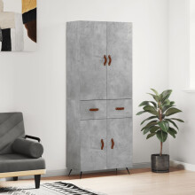 Berkfield Highboard Concrete Grey 69.5x34x180 cm Engineered Wood