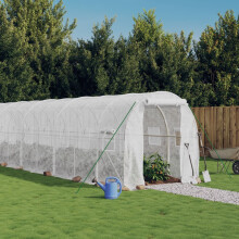 Berkfield Greenhouse with Steel Frame White 48m 24x2x2 m