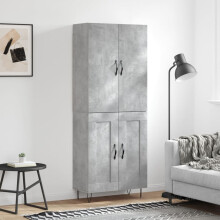 Berkfield Highboard Concrete Grey 69.5x34x180 cm Engineered Wood
