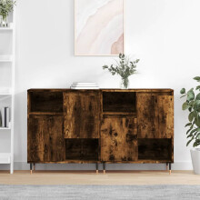 Berkfield Sideboards 2 pcs Smoked Oak Engineered Wood