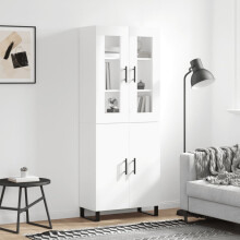 Berkfield Highboard White 69.5x34x180 cm Engineered Wood