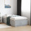 Berkfield Bed Frame with LED without Mattress Concrete Grey 75x190 cm Small Single 1