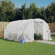 Berkfield Greenhouse with Steel Frame White 12 m 4x3x2 m
