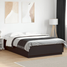 Berkfield Bed Frame without Mattress Black 150x200 cm King Size