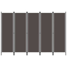 Berkfield 5-Panel Room Divider Anthracite 250x180 cm
