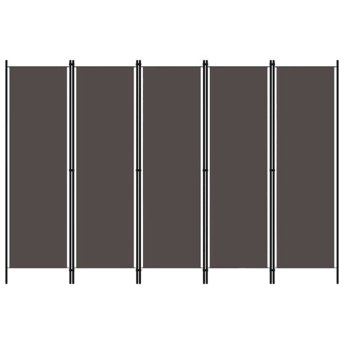 Berkfield 5-Panel Room Divider Anthracite 250x180 cm