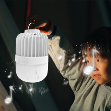 Gnobogi campinglykt med Bluetooth-høyttaler, USB-oppladbar powerbank-lommelykt, overlevelsessett for innendørs og utendørs bruk, kompatibel med