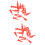 Golf Tee Driving Range Mat Red Double-Layer 30mm 100 Pcs 1