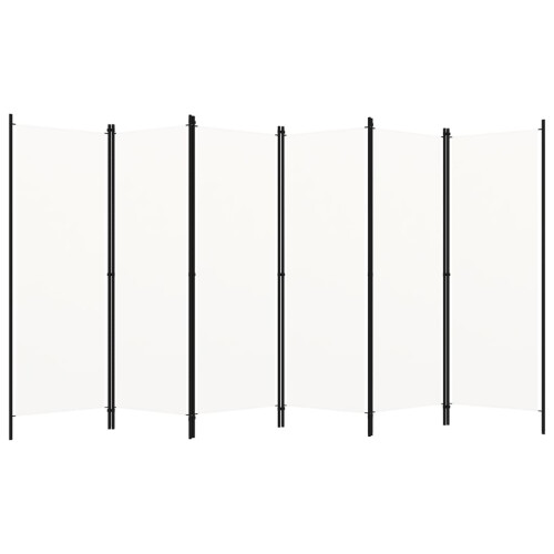 Berkfield 6-Panel Room Divider White 300x180 cm