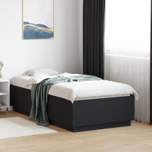 Berkfield Bed Frame without Mattress Black 75x190 cm Small Single