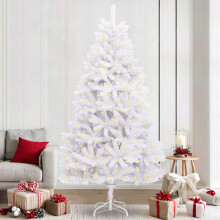 Berkfield Artificial Christmas Tree White 240 cm PVC and Metal
