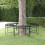 Berkfield Round Tree Bench ò160 cm Black Steel 1