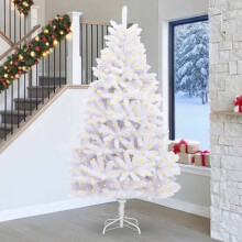 Berkfield Artificial Christmas Tree White 270 cm PVC and Metal