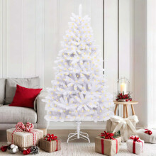 Berkfield Artificial Christmas Tree White 180 cm PVC and Metal