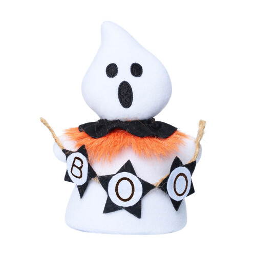 Horror White Ghostly Doll Plush Fabric Ornament Holiday-White