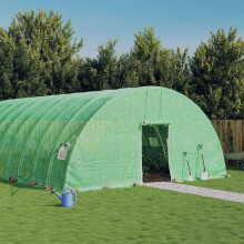 Berkfield Greenhouse with Steel Frame Green 96 m 16x6x2.85 m