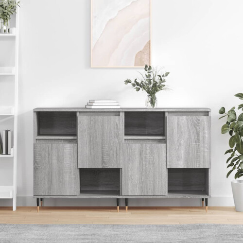 Berkfield Sideboards 2 pcs Grey Sonoma Engineered Wood