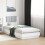 Berkfield Bed Frame with LED without Mattress White 90x190 cm Single 1