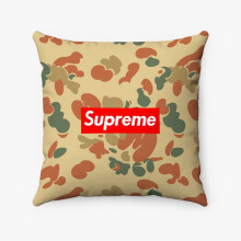 AIVO Bape kompatibel med Supreme Custom Pudebetræk, Personligt Spundet Polyester Firkantet Pudebetræk til Seng, Sofa, Boligindretning