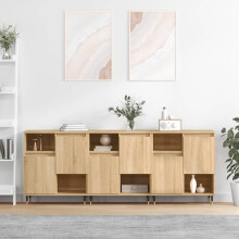Berkfield Sideboards 3 pcs Sonoma Oak Engineered Wood