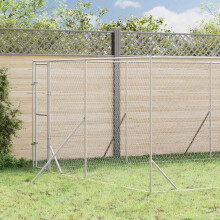 Berkfield Outdoor Dog Kennel Silver 4x12x2 m Galvanised Steel