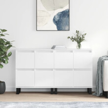 Berkfield Sideboards 2 pcs White Engineered Wood