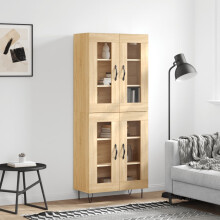 Berkfield Highboard Sonoma Oak 69.5x34x180 cm Engineered Wood