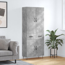 Berkfield Highboard Concrete Grey 69.5x34x180 cm Engineered Wood