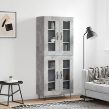Berkfield Highboard Concrete Grey 69.5x34x180 cm Engineered Wood