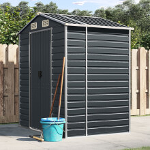 Berkfield Garden Shed Anthracite 191x130x198 cm Galvanised Steel