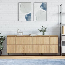 Berkfield Sideboards 3 pcs Sonoma Oak Engineered Wood