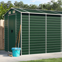 Berkfield Garden Shed Green 191x810x198 cm Galvanised Steel