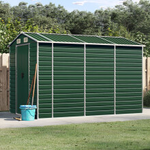 Berkfield Garden Shed Green 191x300x198 cm Galvanised Steel